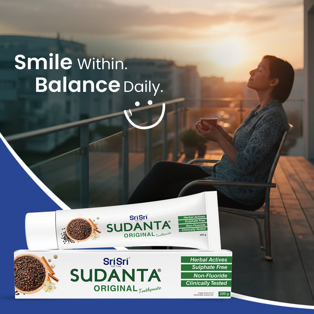 Sri Sri Tattva Sudanta Original Toothpaste | Non - Fluoride | 100% Vegetarian | 200 g