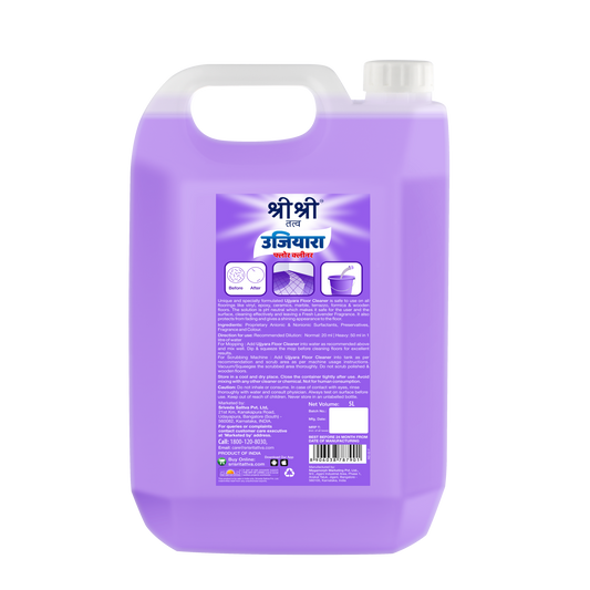 Sri Sri Tattva Ujjiyara Floor Cleaner Lavender Fresh - Long Lasting Freshness, 5 L