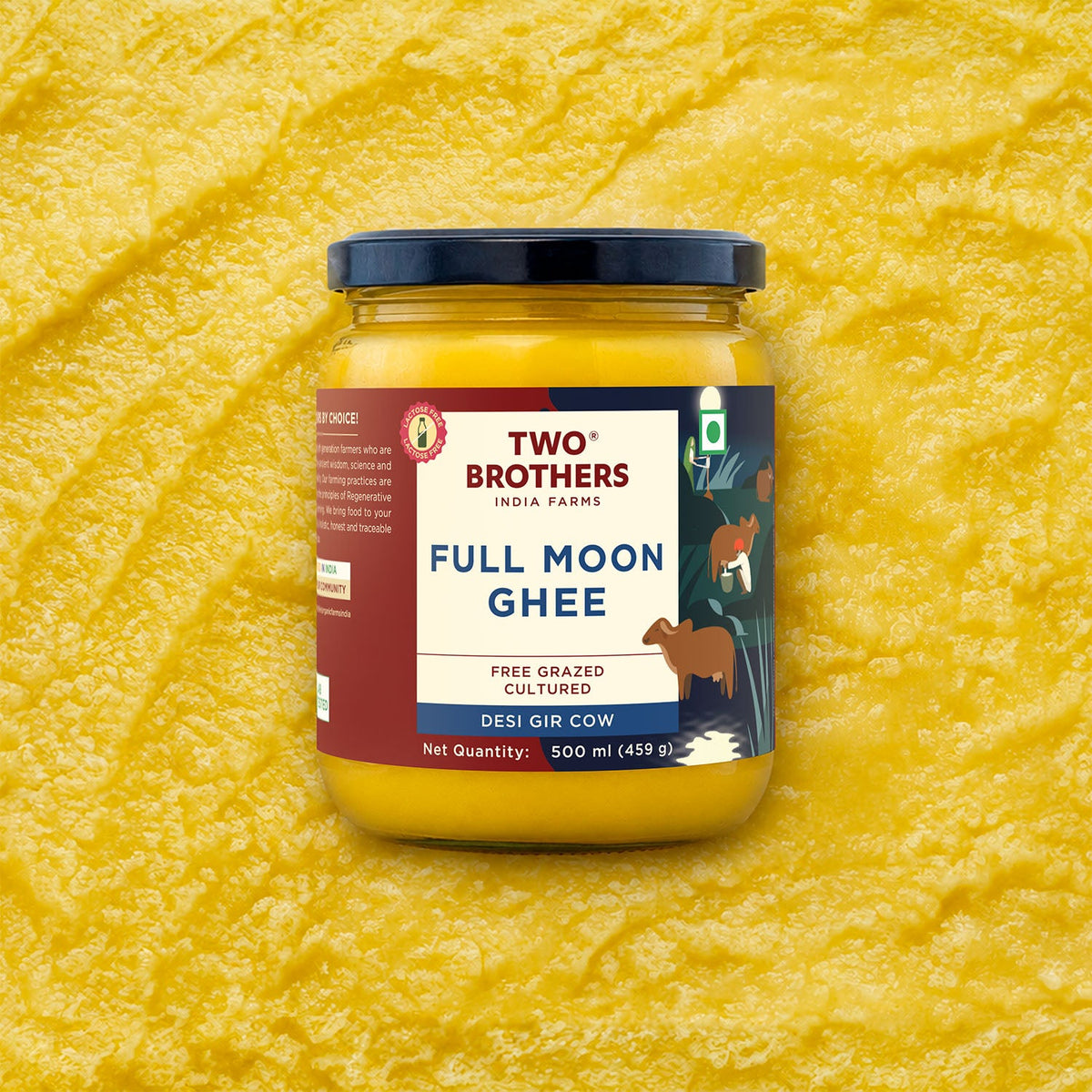 Two Brothers Organic Farms Full Moon Cultured Ghee, Desi Gir Cow
