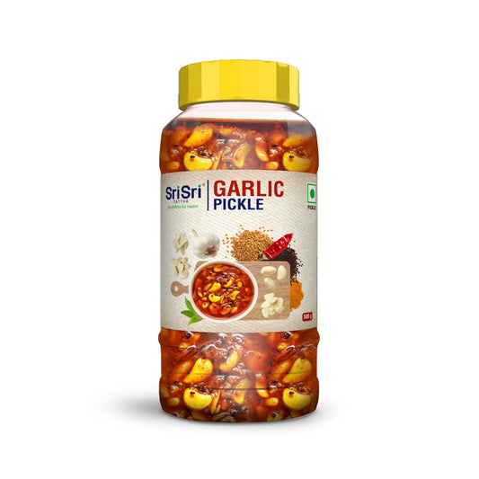 Sri Sri Tattva Garlic Pickle, 500 g