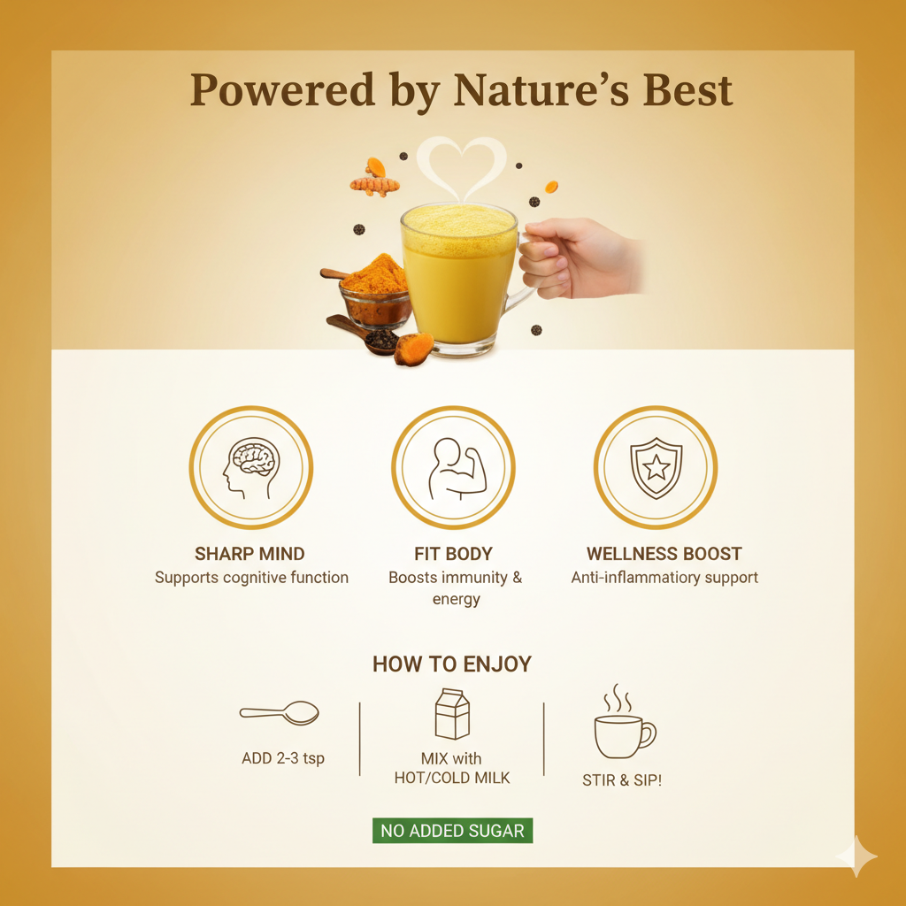 Sri Sri Tattva Golden Spiced Latte Ojasvita with Turmeric, Pepper and Ginger, 200 g