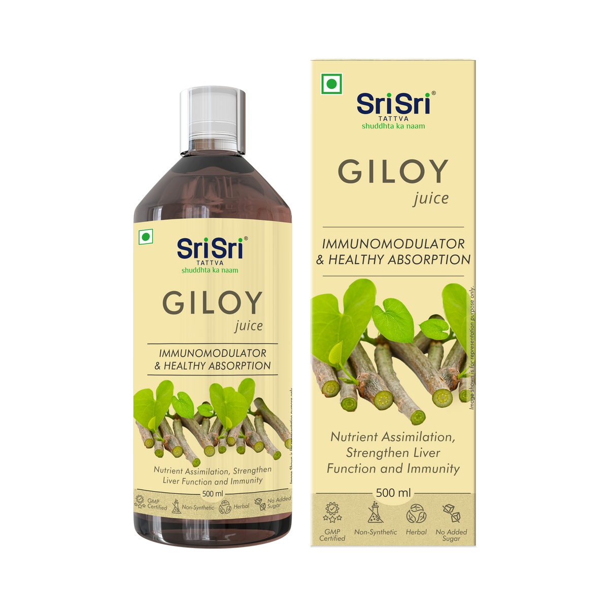 Sri Sri Tattva Giloy Juice | Enhances Memory, Improves Health | 500 ml