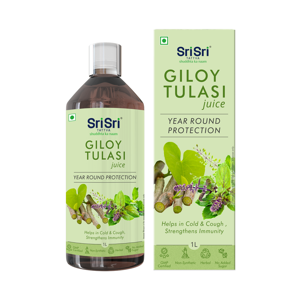Sri Sri Tattva Giloy Tulasi Juice | 1 L