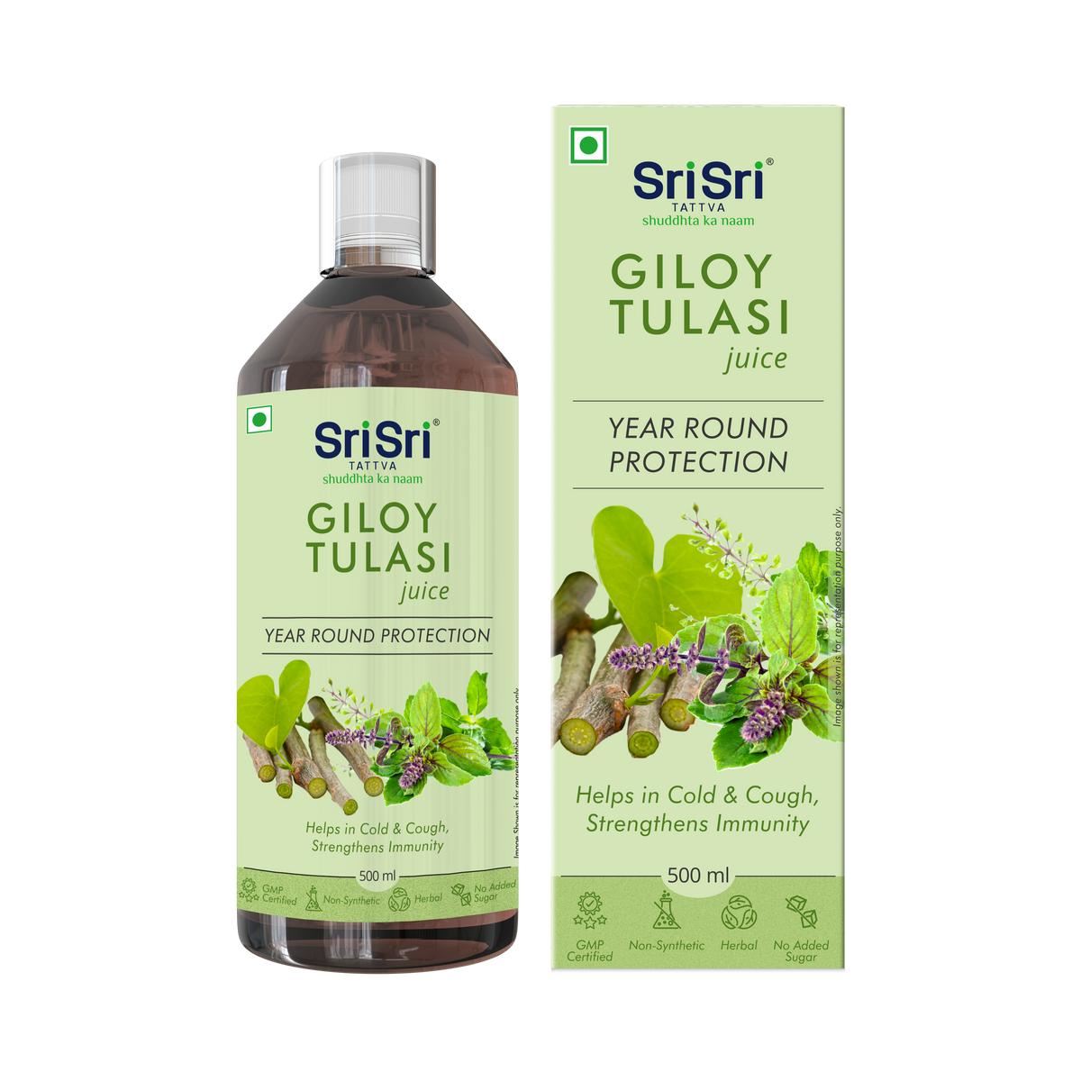 Sri Sri Tattva Giloy Tulasi Juice | 500 ml