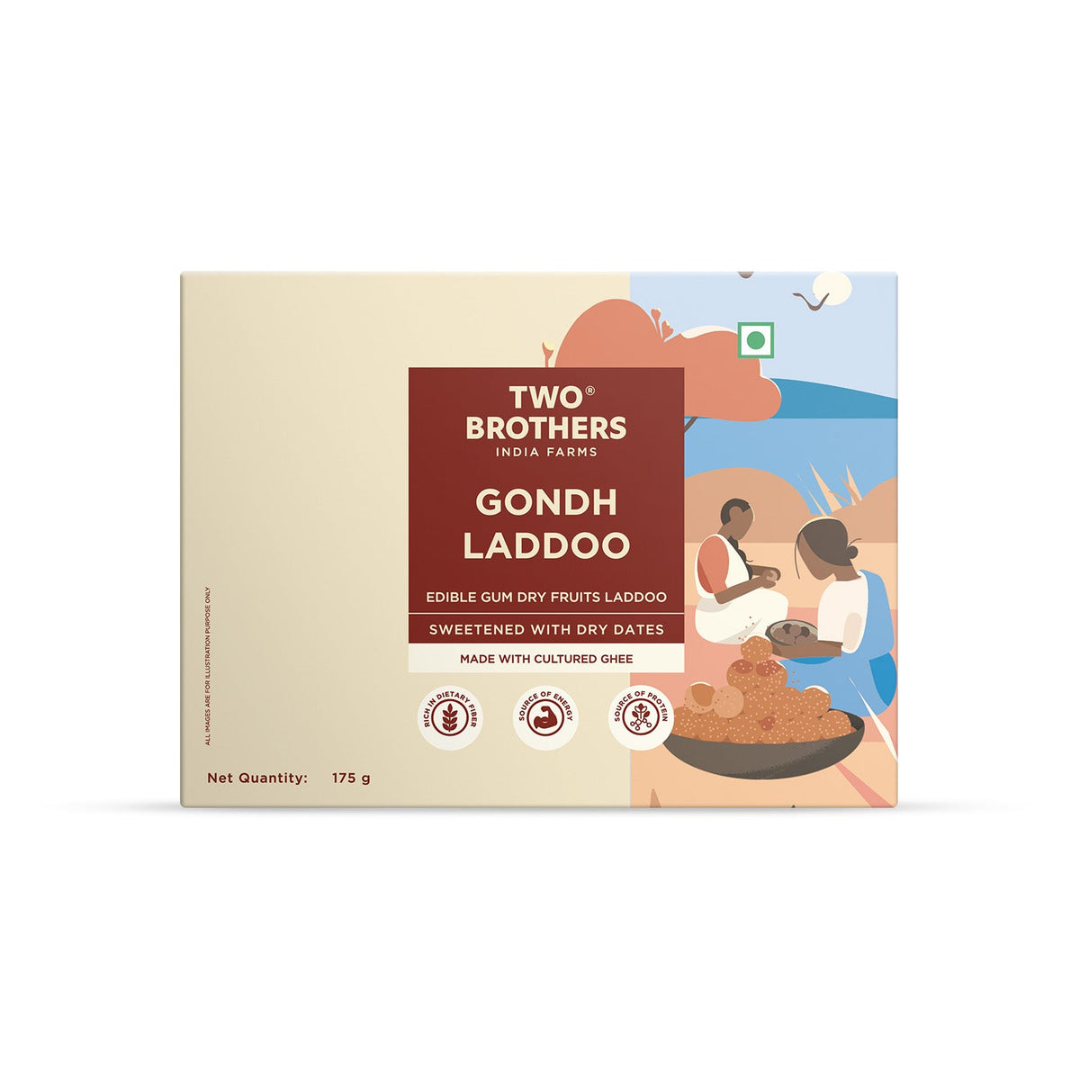 Two Brothers Organic Farms Gondh Laddoo (Edible Gum Laddoo)