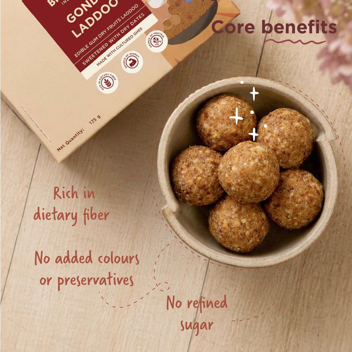 Two Brothers Organic Farms Gondh Laddoo (Edible Gum Laddoo)