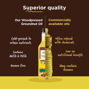Two Brothers Organic Farms Groundnut Oil, Cold-Pressed, Single-filtered