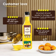 Two Brothers Organic Farms Groundnut Oil, Cold-Pressed, Single-filtered