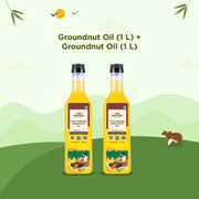 Two Brothers Organic Farms Groundnut Oil, Cold-Pressed, Single-filtered