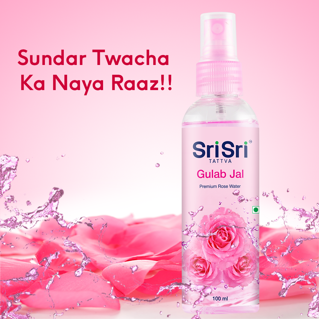 Sri Sri Tattva Gulab Jal - Premium Rose Water | Toner Cleanser Moisturizer | Spray Bottle | 50 ml