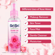 Sri Sri Tattva Gulab Jal - Premium Rose Water | Toner Cleanser Moisturizer | Spray Bottle | 100 ml