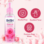 Sri Sri Tattva Gulab Jal - Premium Rose Water | Toner Cleanser Moisturizer | Spray Bottle | 50 ml