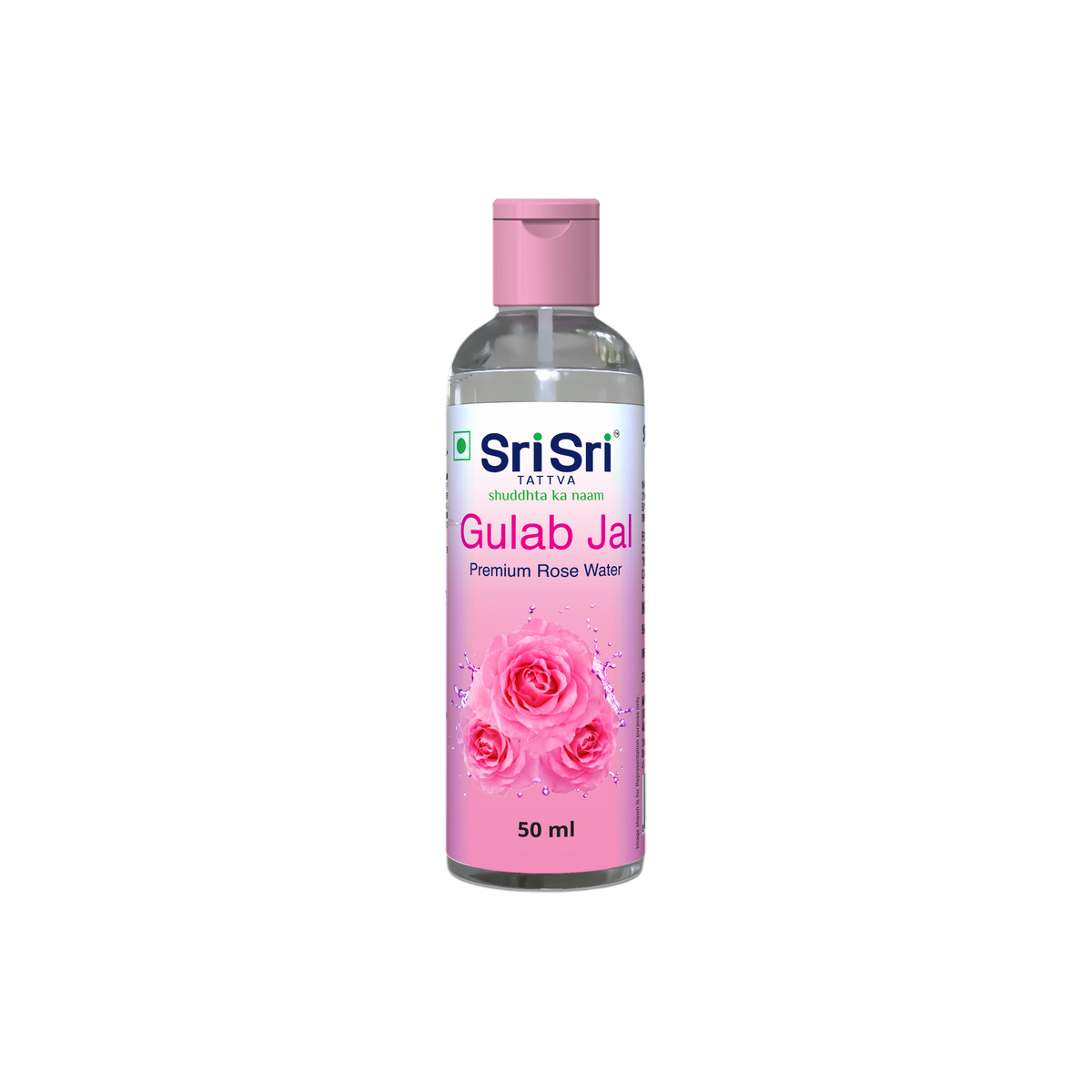 Sri Sri Tattva Gulab Jal - Premium Rose Water | Toner Cleanser Moisturizer | Flip Top Bottle | 50 ml