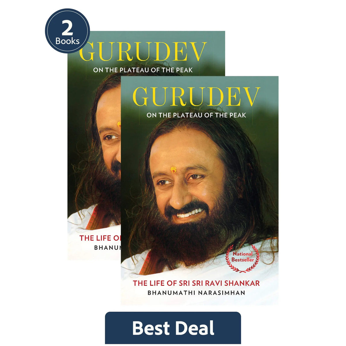 Sri Sri Tattva Gurudev: On the Plateau of the Peak: The Life of Sri Sri Ravi Shankar - English (Pack Of 2)