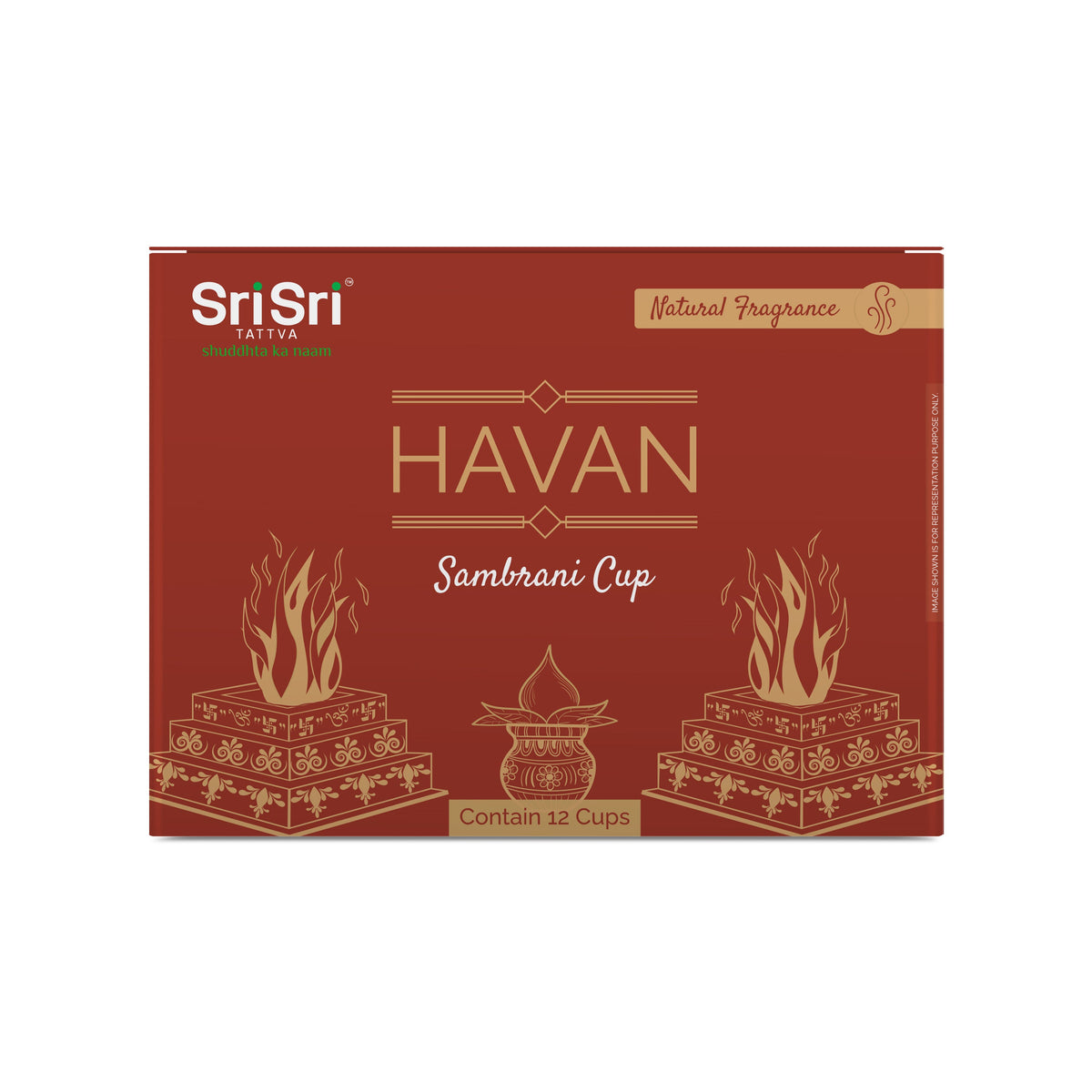 Sri Sri Tattva Havan Sambrani Cup For Pooja | 12 Cups