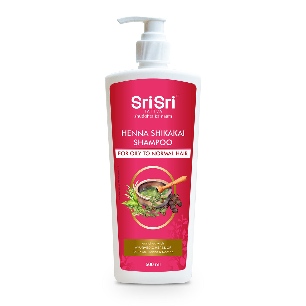 Sri Sri Tattva Henna Shikakai Shampoo - For Silky Smooth & Conditioned Hair , 500 ml