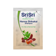 Sri Sri Tattva Henna Shikakai Shampoo Sachet -For Silky Smooth & Conditioned Hair, 5 ml | Pack Of 5