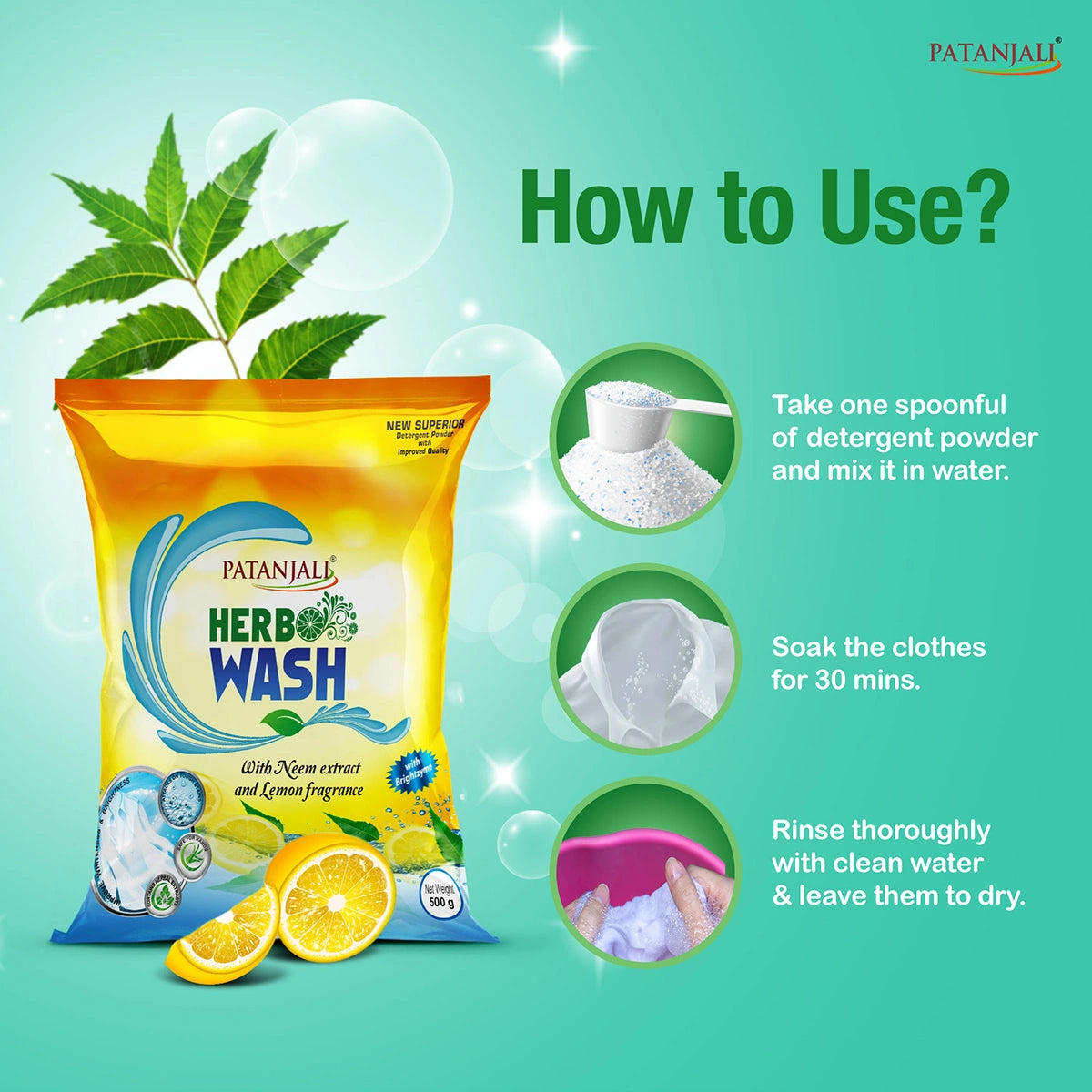 Patanjali Herbo Wash Detergent Powder