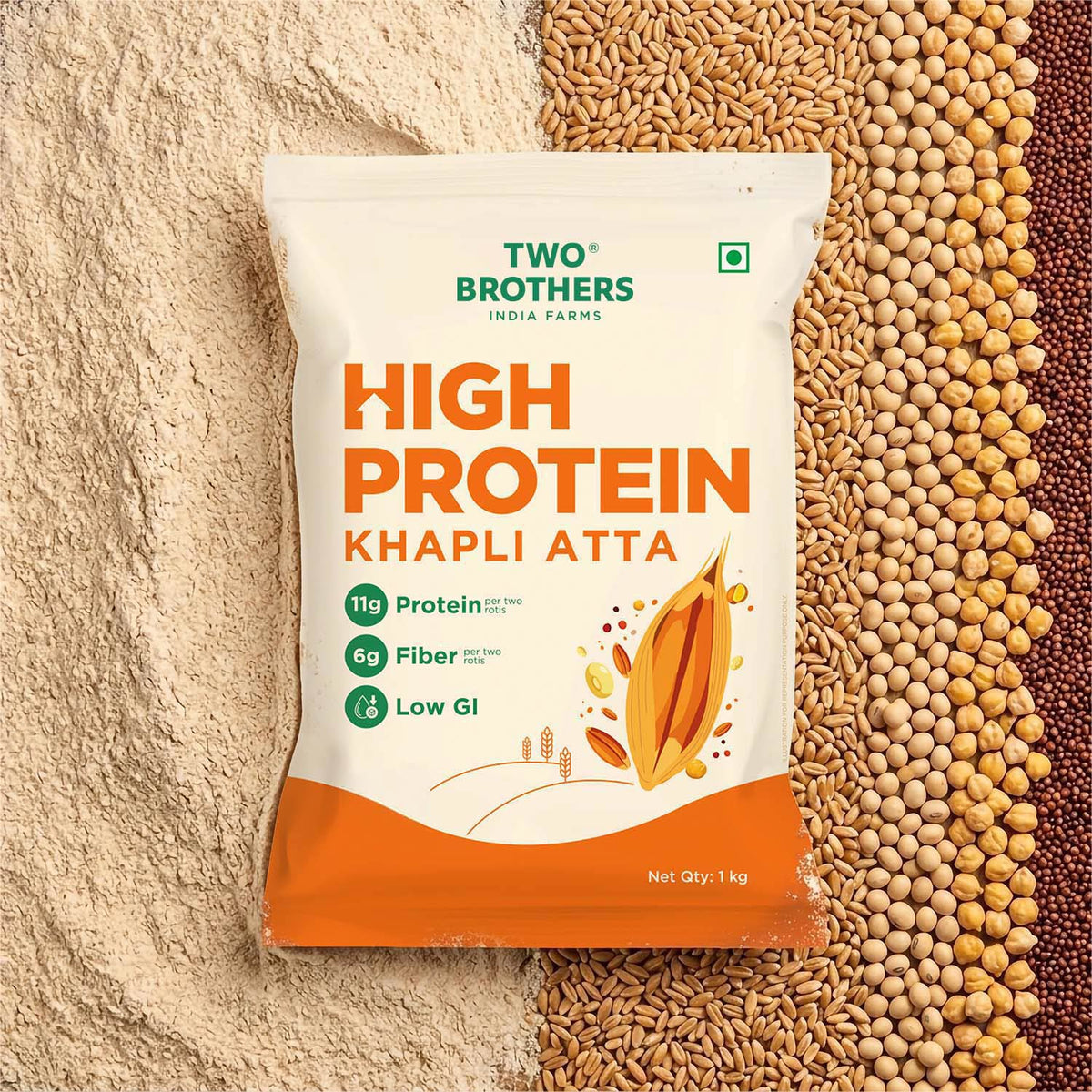 Two Brothers Organic Farms High Protein Khapli Atta