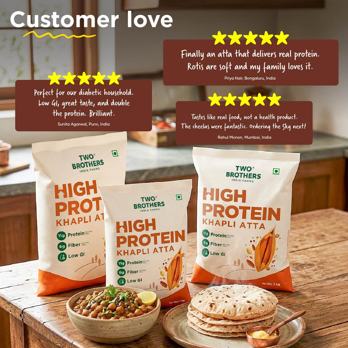 Two Brothers Organic Farms High Protein Khapli Atta