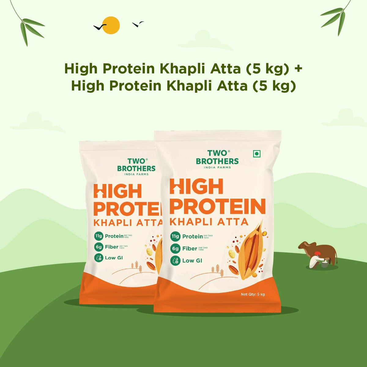 Two Brothers Organic Farms High Protein Khapli Atta