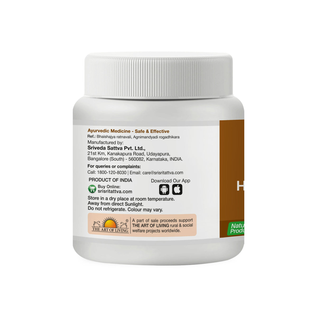 Sri Sri Tattva Hingvastaka Churna - Digestive & Gas Reliever, 80 g