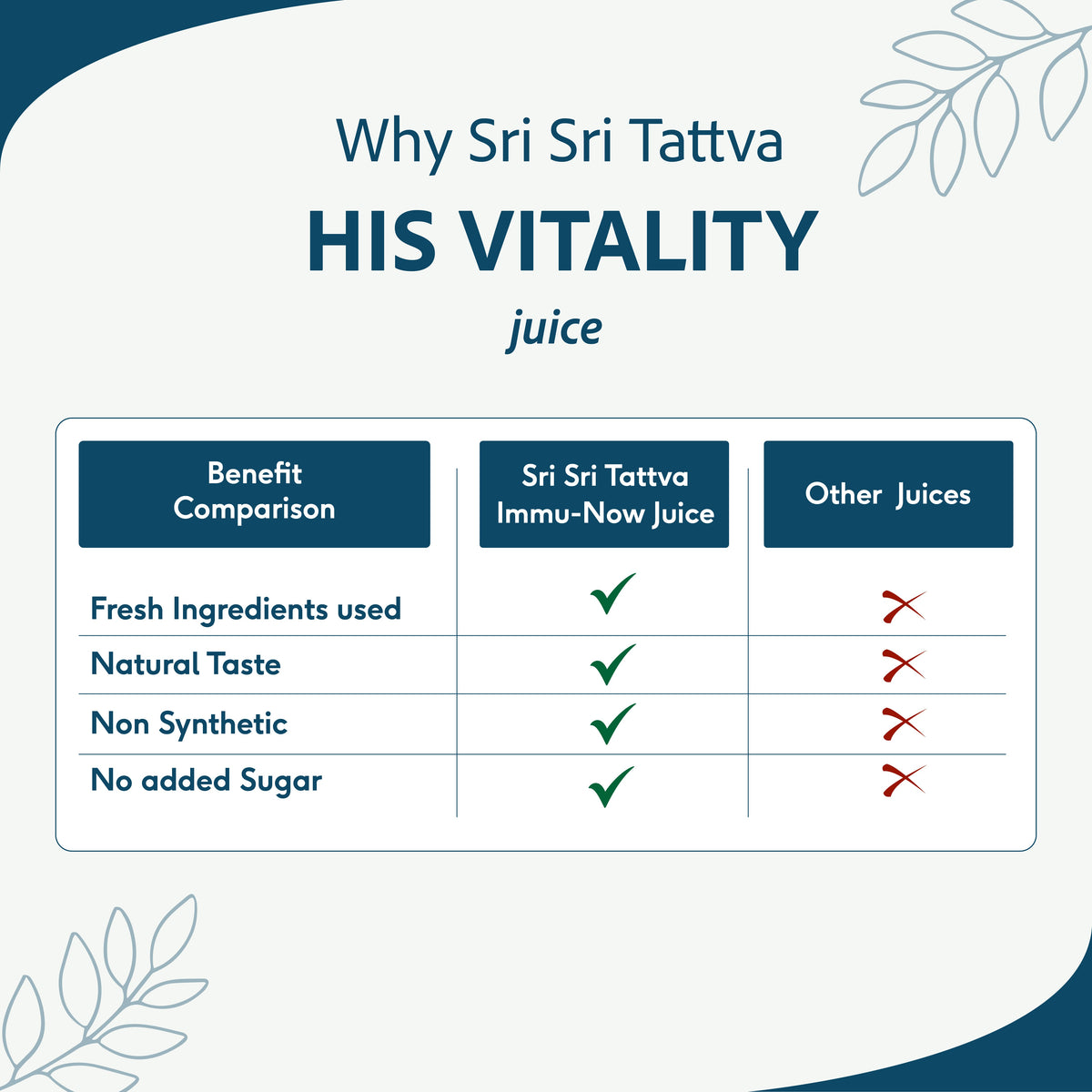 Sri Sri Tattva His Vitality Juice - Enhances Energy & Strength | Vital Herbs For Male Health - Fortified With Ashwagandha, Shilajeet & Safed Musali | 1 L