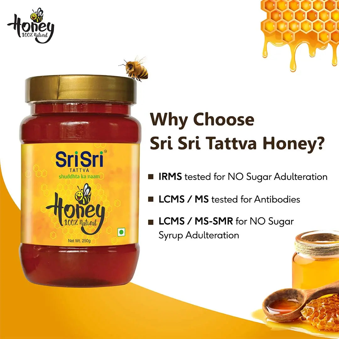 Sri Sri Tattva Honey - 100% Natural, 250 g