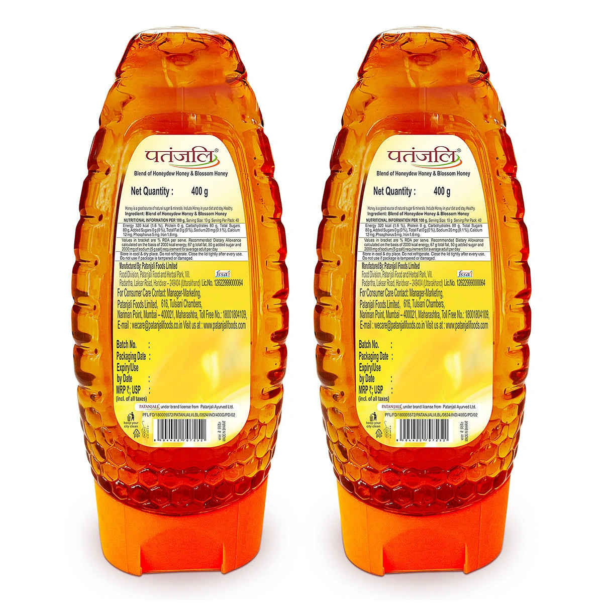 Patanjali Honey Squeeze - 400 G (1+1 Combo)