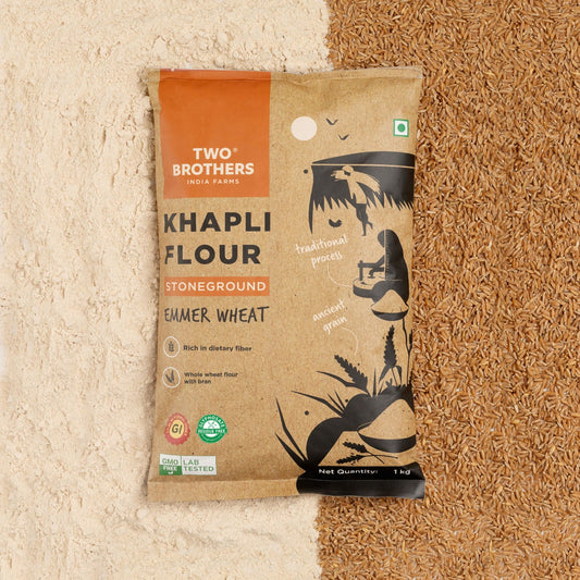 Two Brothers Organic Farms Khapli Wheat Atta (Emmer Wheat Flour) Atta Stone Ground