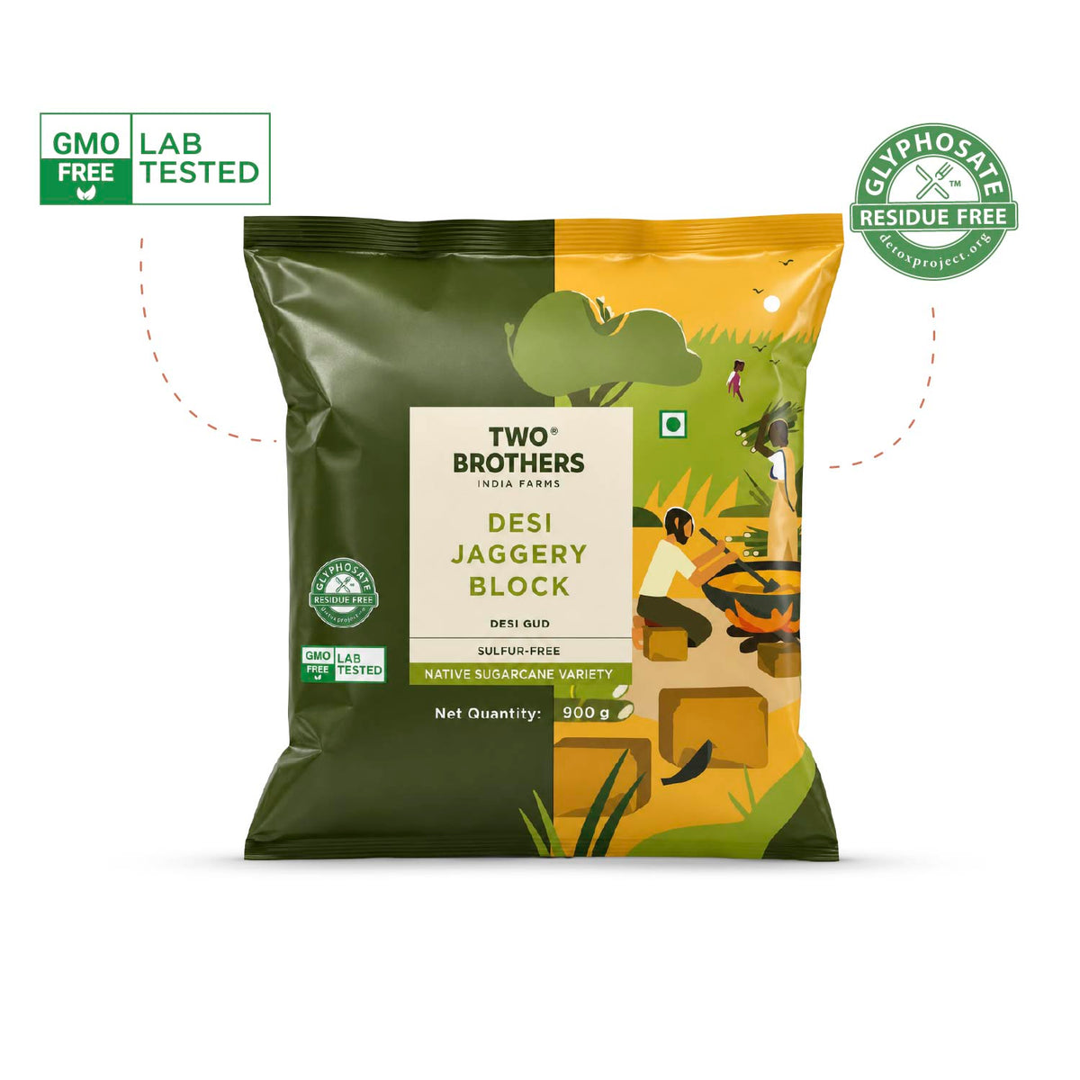 Two Brothers Organic Farms Sugarcane Jaggery Block