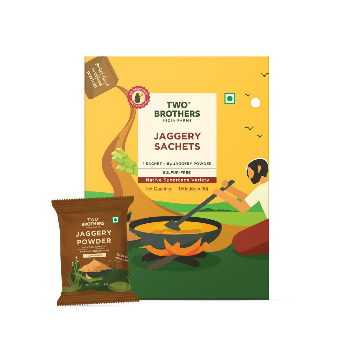 Two Brothers Organic Farms Jaggery Sachet