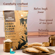 Two Brothers Organic Farms Jowar (Sorghum) Atta, Desi Dagdi Stoneground