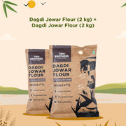 Two Brothers Organic Farms Jowar (Sorghum) Atta, Desi Dagdi Stoneground