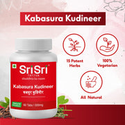 Sri Sri Tattva Kabasura Kudineer | Manages Respiratory Health | Helpful To Treat Dry & Wet Cough | Fights Viral Inflections | Natural Product | 60 Tabs, 500 mg