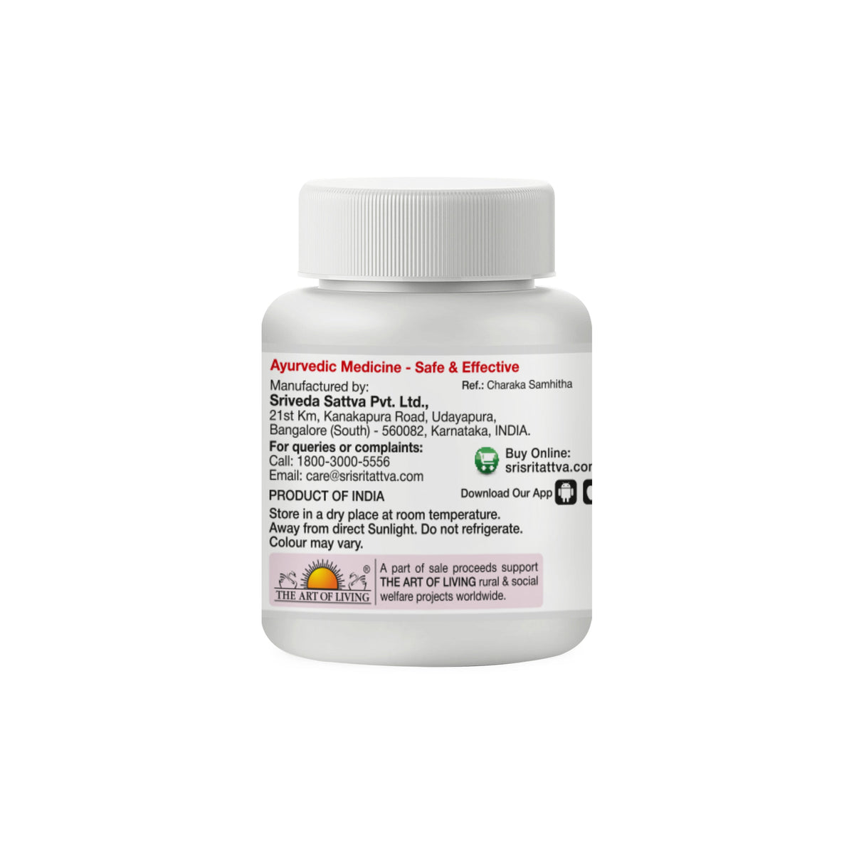 Sri Sri Tattva Kamadudha Rasa - Gastritis & Hyperacidity disorders, 25 Tabs | 250 mg