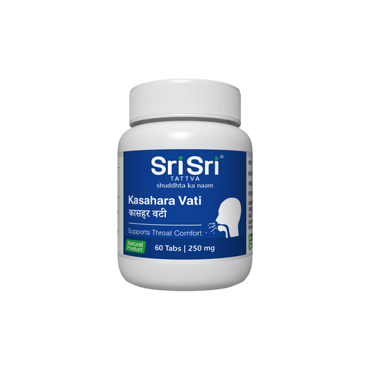Sri Sri Tattva Kasahara Vati | Supports Throat Comfort & Respiratory Wellness | 60 Tabs, 250 mg