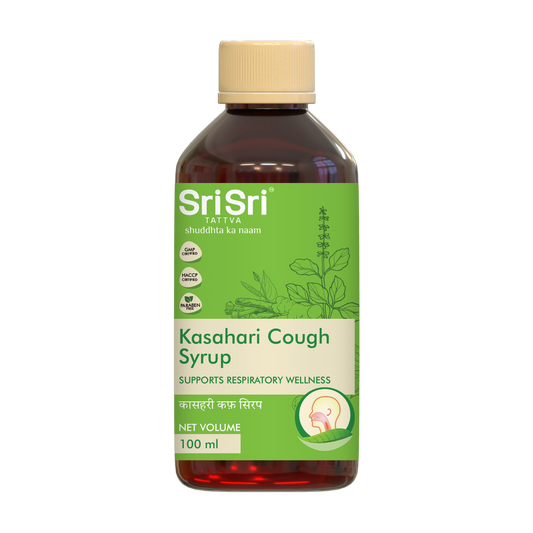 Sri Sri Tattva Kasahari Cough Syrup | Supports Throat Comfort & Respiratory Wellness | 100 ml