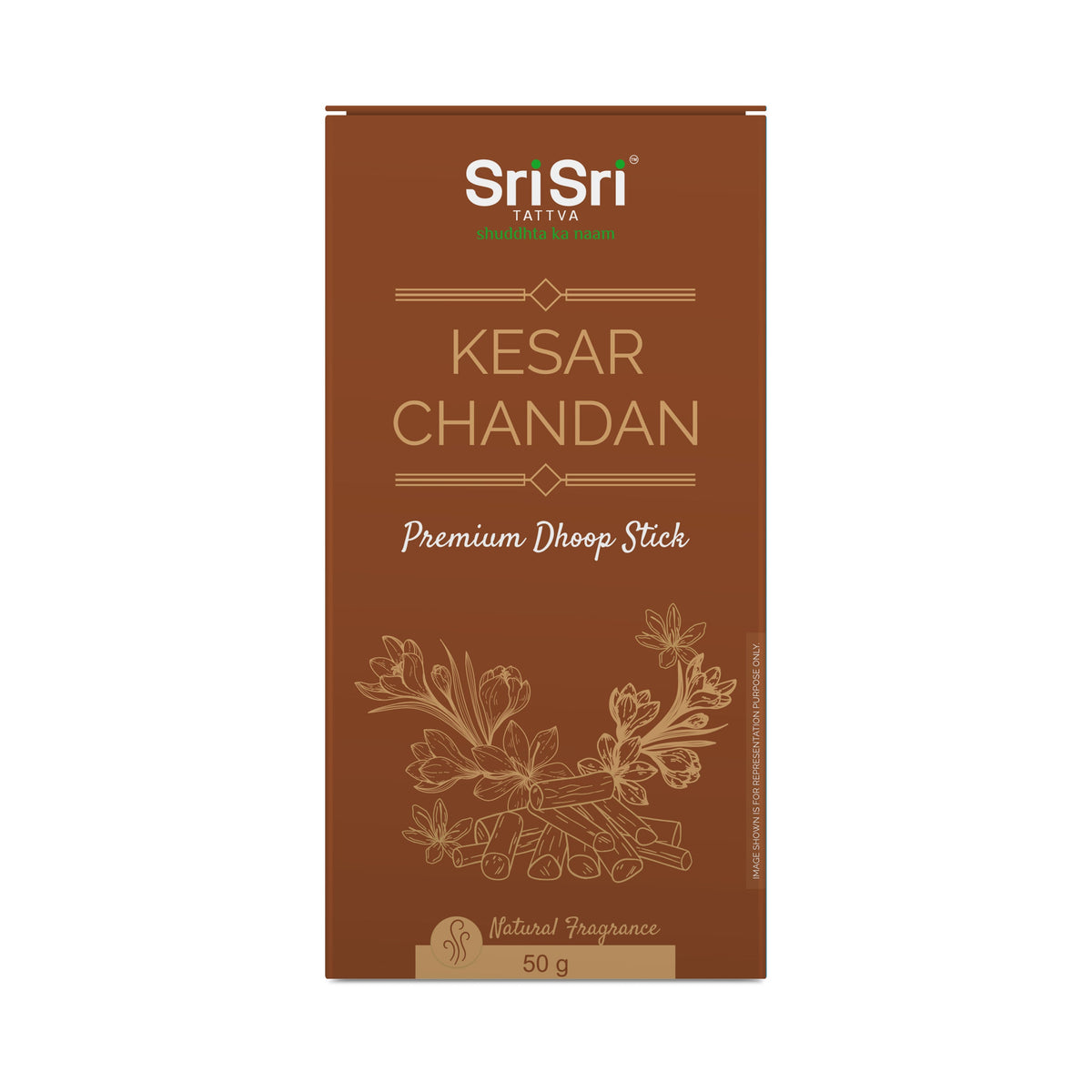 Sri Sri Tattva Premium Kesar Chandan Dhoop Stick For Pooja | Fragrances – Kesar Chandan | 50 g
