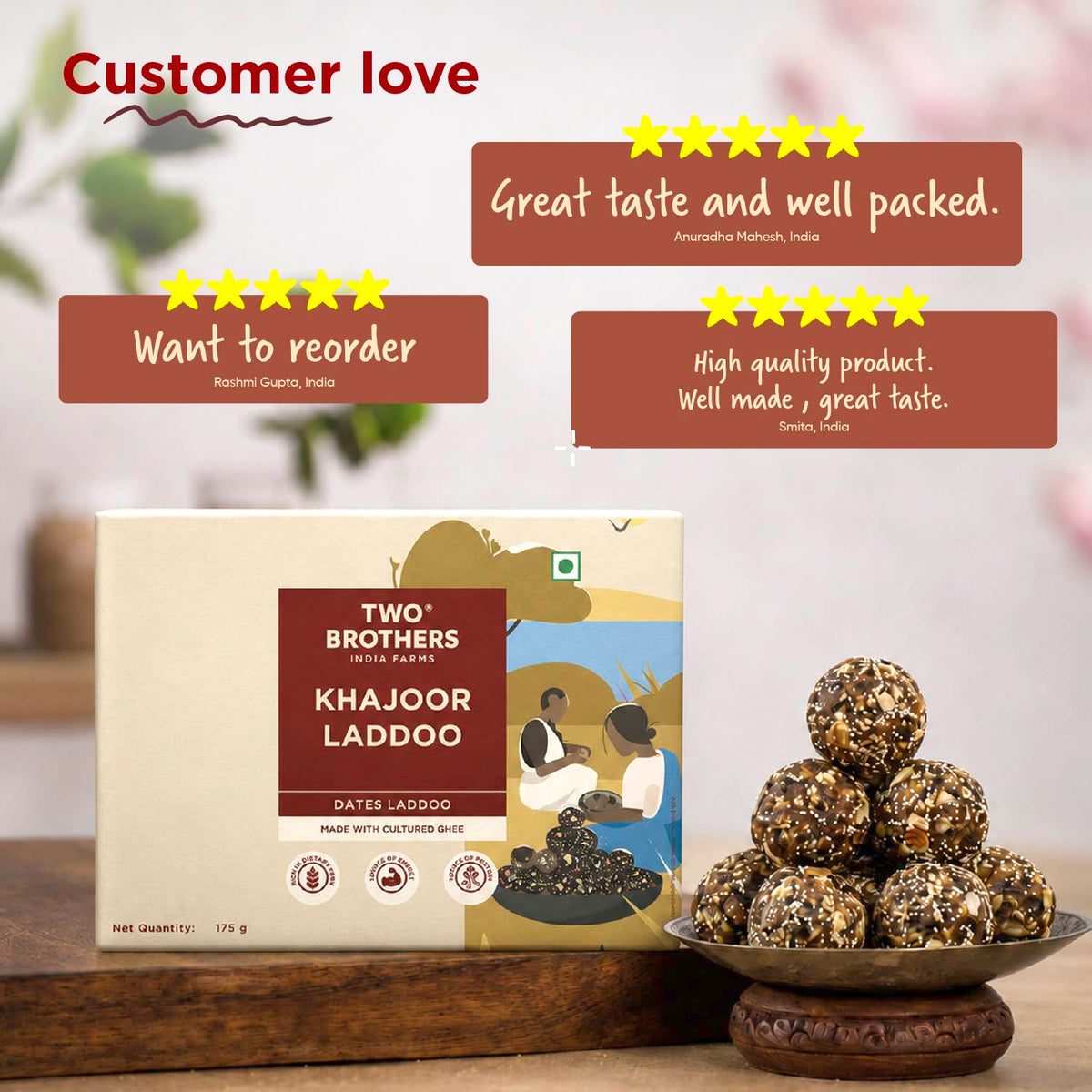Two Brothers Organic Farms Khajoor Laddoo