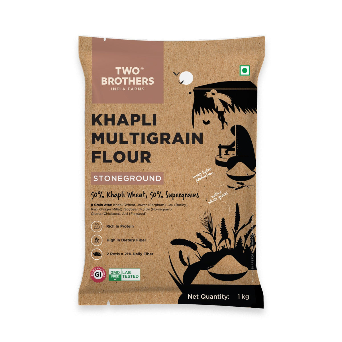 Two Brothers Organic Farms Khapli Multigrain Atta