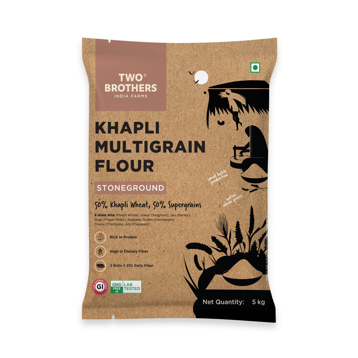 Two Brothers Organic Farms Khapli Multigrain Atta
