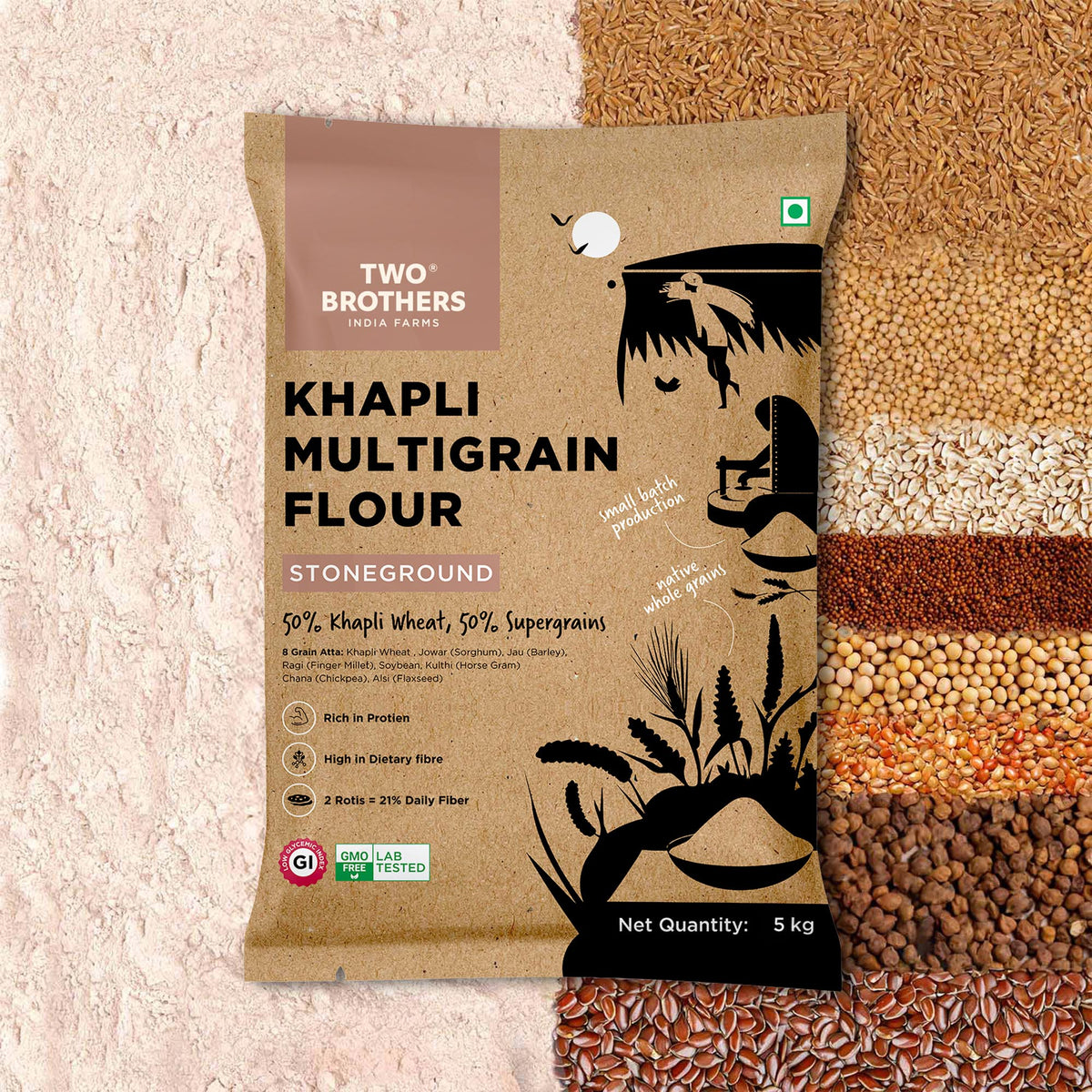 Two Brothers Organic Farms Khapli Multigrain Atta