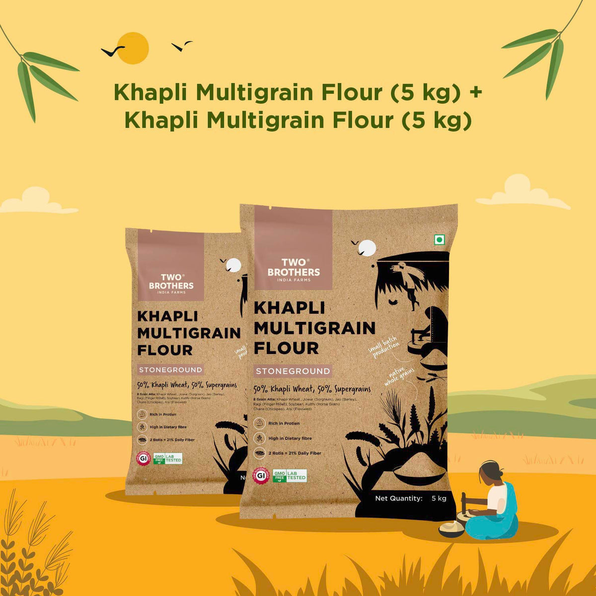 Two Brothers Organic Farms Khapli Multigrain Atta