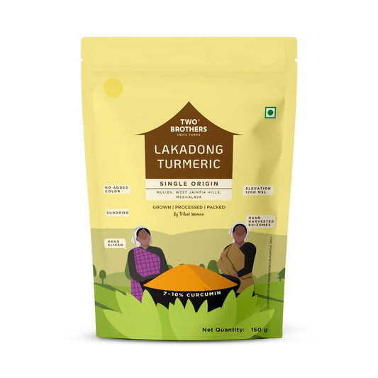 Two Brothers Organic Farms Single Origin Lakadong Turmeric Powder