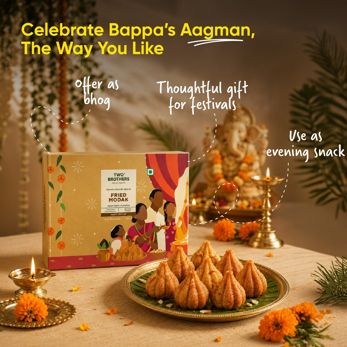 Two Brothers Organic Farms Get Bappa’s Favourite - Fried Modak