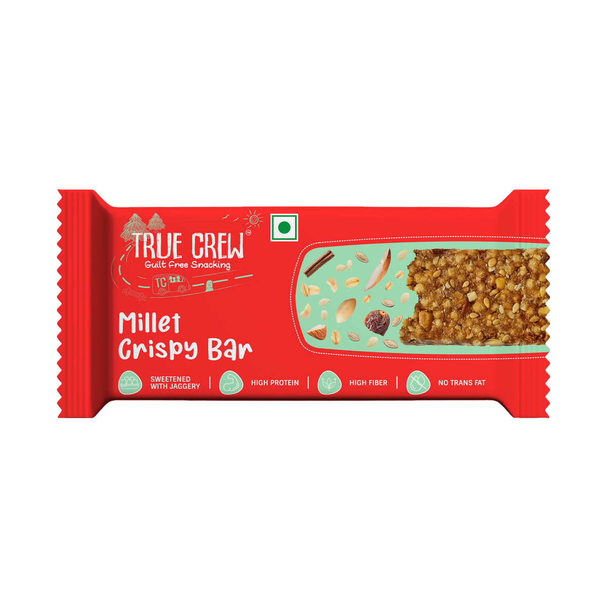 Sri Sri Tattva TRUE CREW - Millet Crispy Bar, 25 g