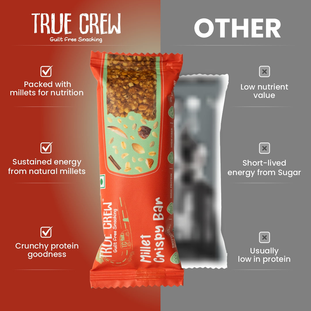 Sri Sri Tattva TRUE CREW - Millet Crispy Bar, 25 g