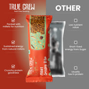 Sri Sri Tattva TRUE CREW - Millet Crispy Bar, 25 g Each (Pack of 10)