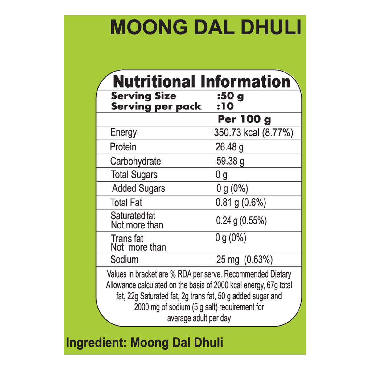 Patanjali Unpolished Moong Dal Dhuli